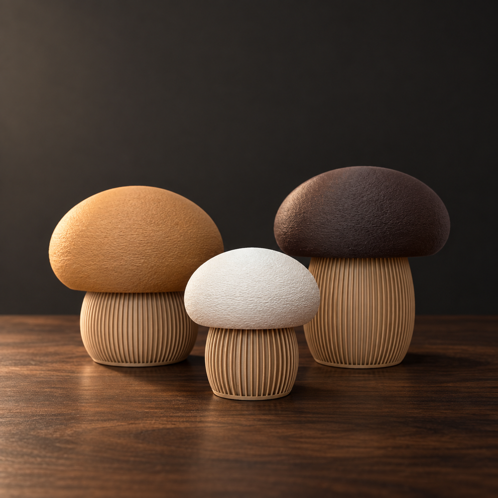 Trio de champignons Japandi – vue principale