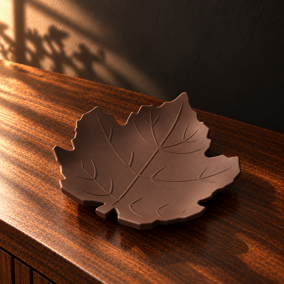 Plateau Feuille d’Érable – coloris Chocolat Profond