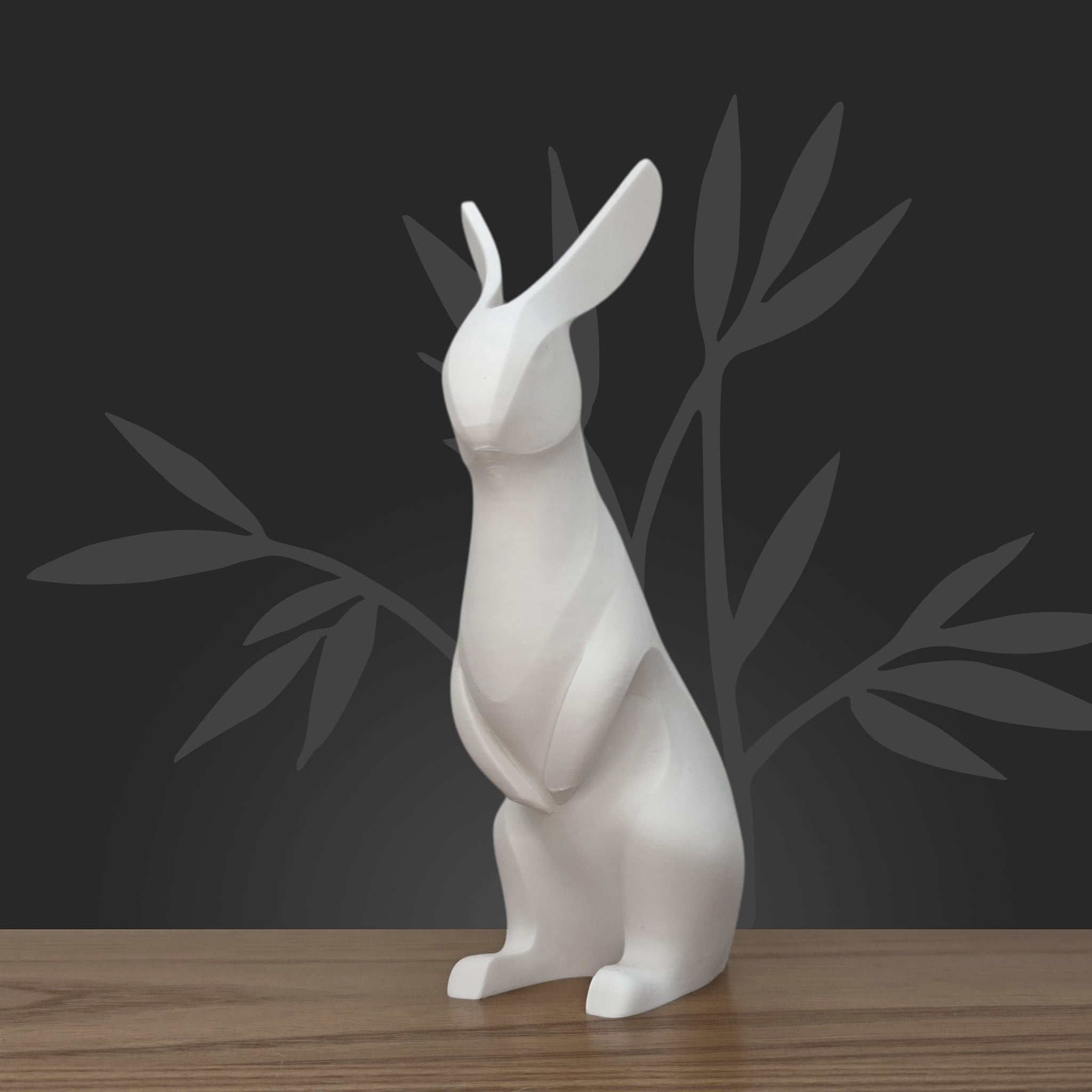 Statuette Lapin Design Minimaliste - Sculpture Éco-responsable