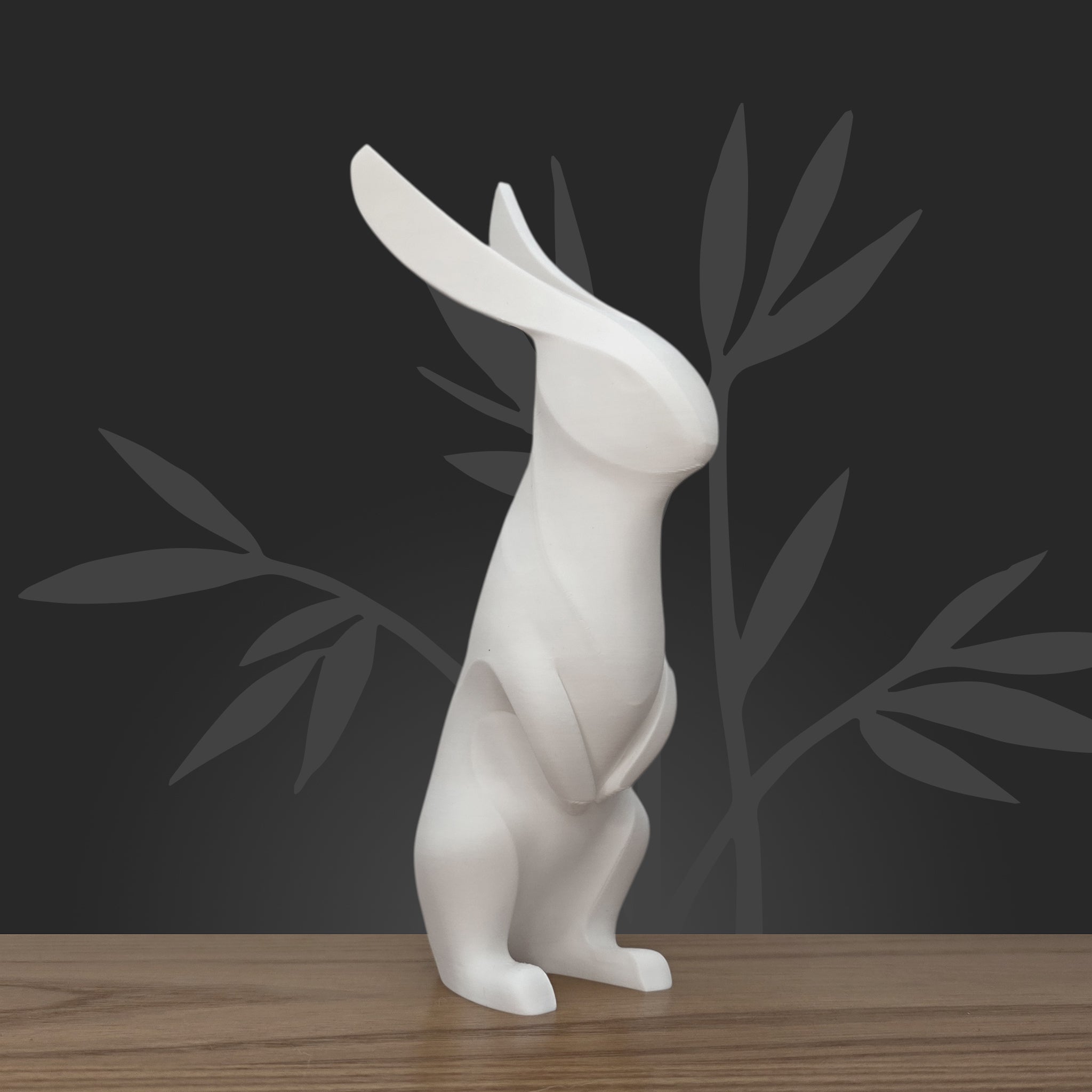 Statuette Lapin Design Minimaliste - Sculpture Éco-responsable