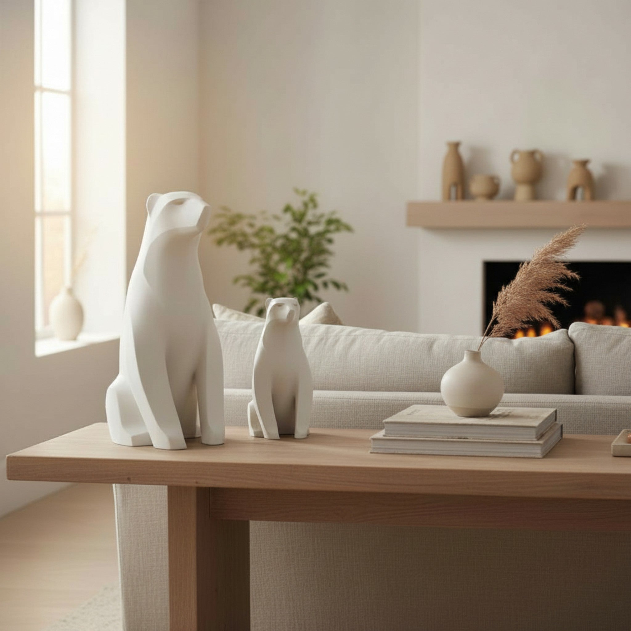 Duo d'Ours Polaire Minimaliste