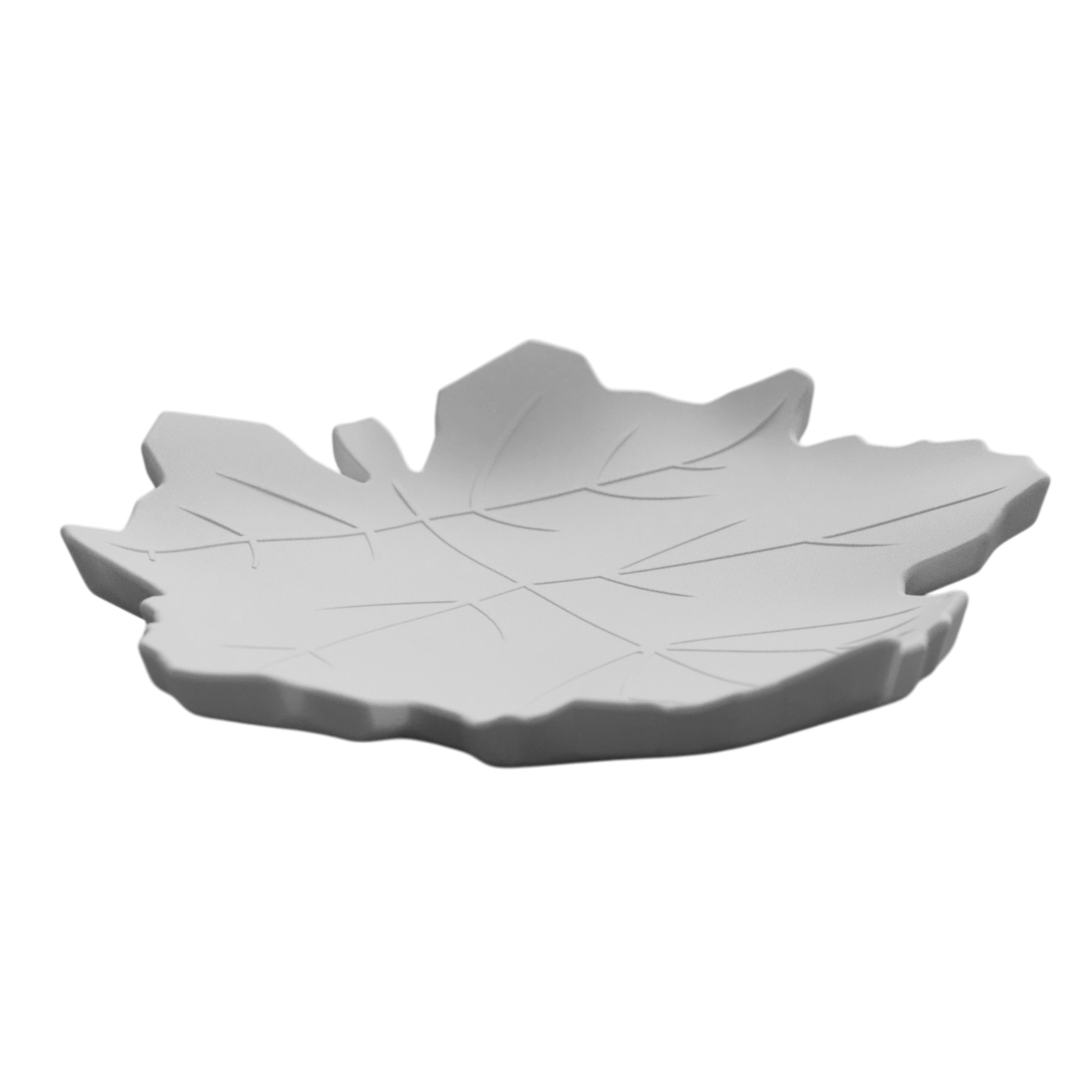 Plateau Feuille d’Érable Ivoire Minéral – vue rasante