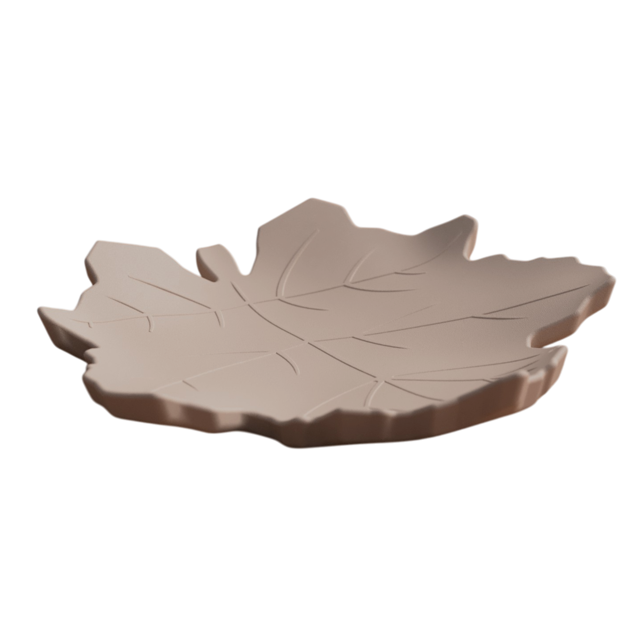 Plateau Feuille d’Érable Sable Mat – vue rasante