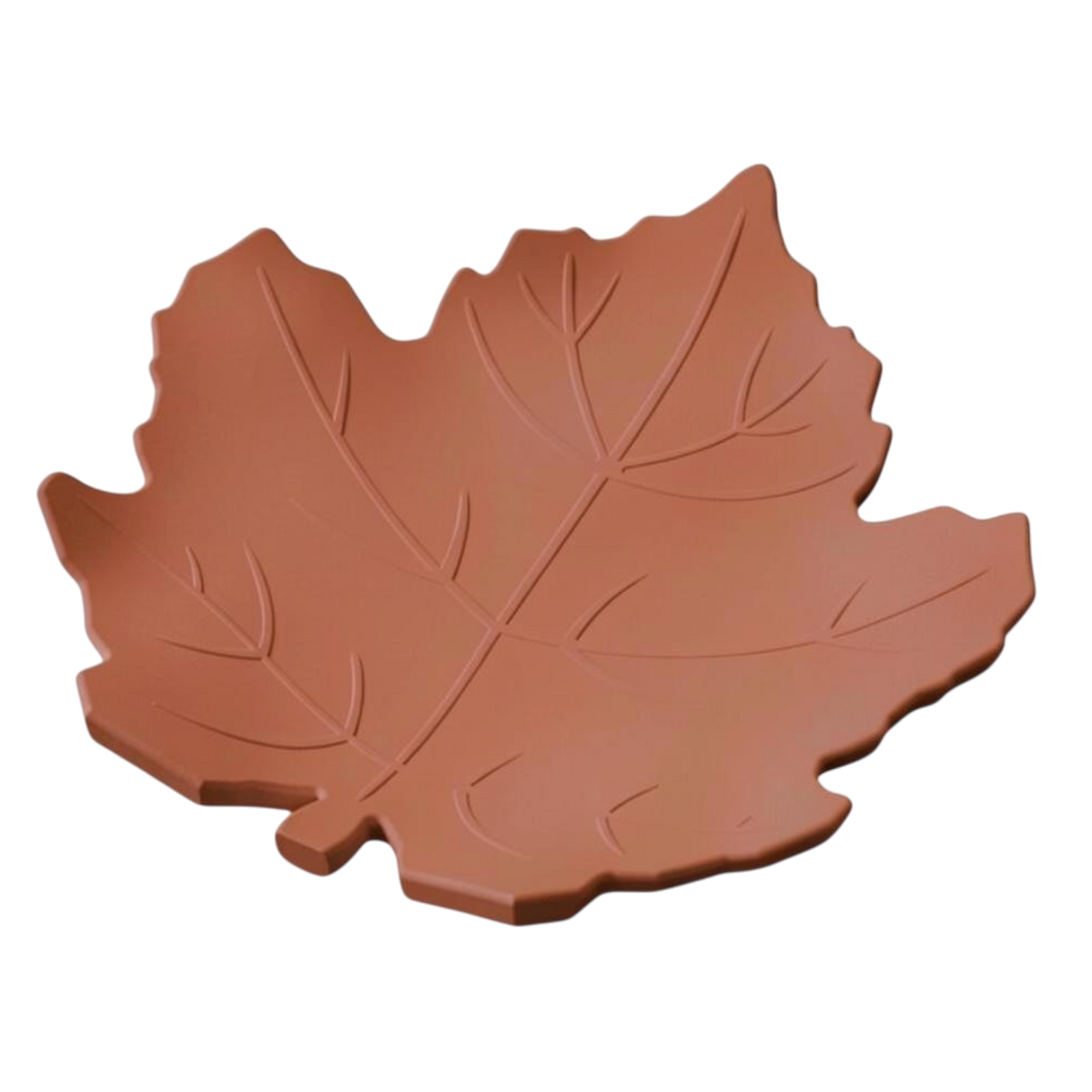 Plateau Feuille d’Érable Terre Brûlée, finition mate, fabriqué en Alsace